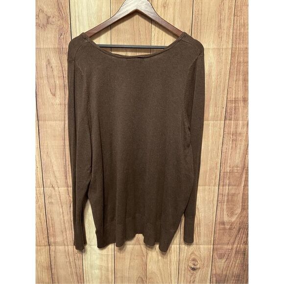 Lane Bryant size 22/24 brown sweater tunic long style - Picture 2 of 5